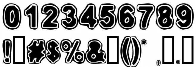 EmbryonicInside Font OTHER CHARS