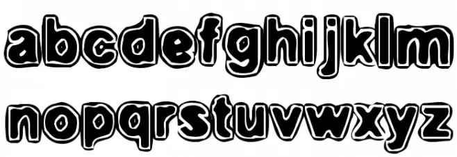 EmbryonicInside Font LOWERCASE