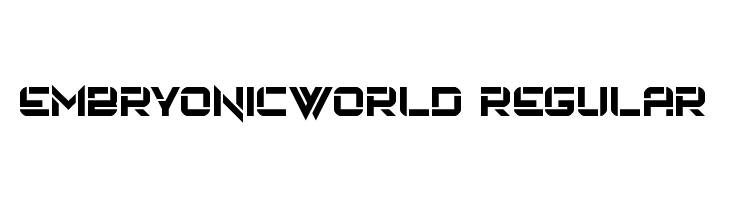 Embryonic World Regular  フリーフォントのダウンロード