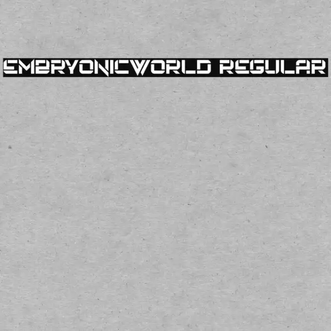 Embryonic World Regular Example 2