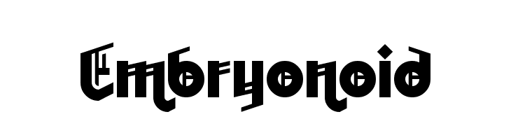 Embryonoid  नि: शुल्क फ़ॉन्ट्स डाउनलोड
