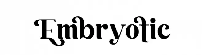 Embryotic  Frei Schriftart Herunterladen