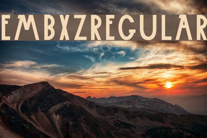 Embxz-Regular フォント examples