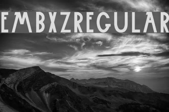 Embxz-Regular Font examples