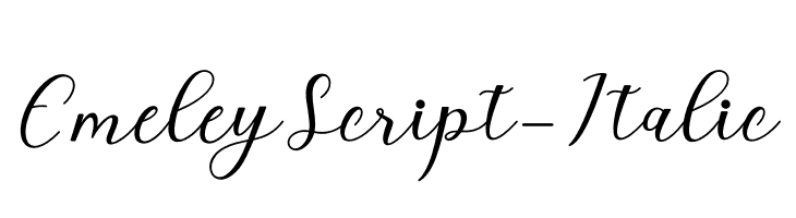 EmeleyScript-Italic  les polices de caractères gratuit tlcharger