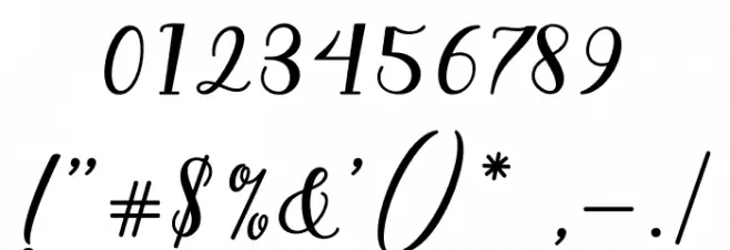 EmeleyScript-Italic Font OTHER CHARS