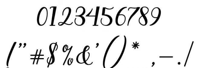 EmeleyScript-Italic Font OTHER CHARS