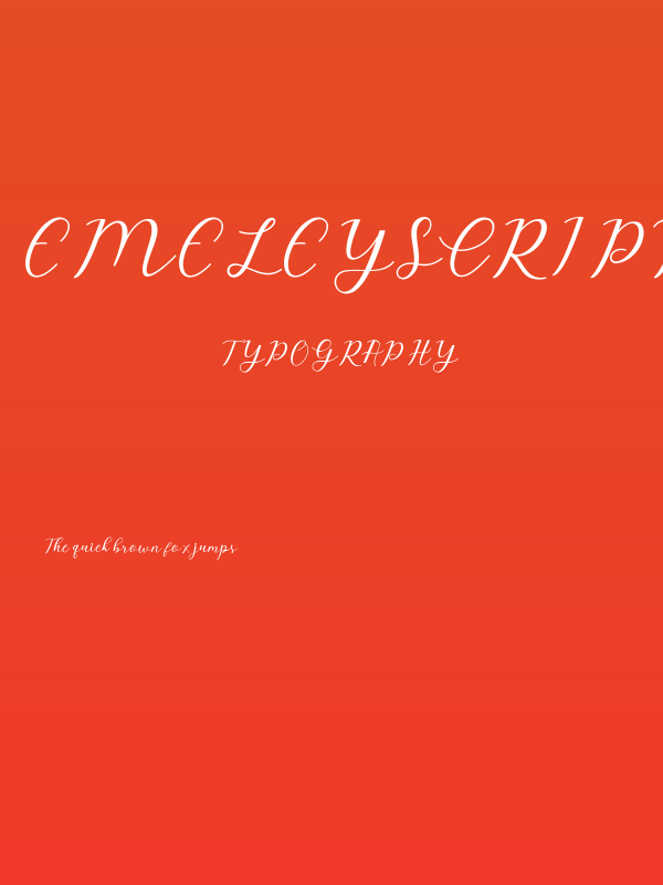 EmeleyScript-Italic Poster