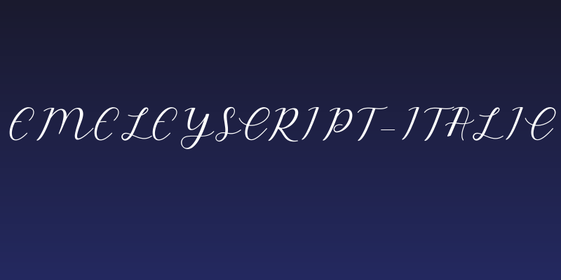 EmeleyScript-Italic Social Header