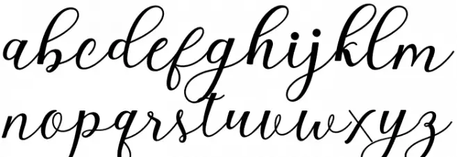 EmeleyScript-Italic Schriftart Kleinbuchstaben