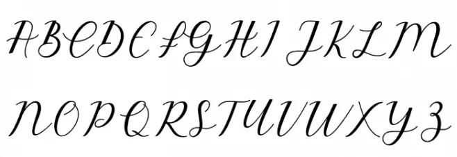 EmeleyScript-Italic Schriftart Groß