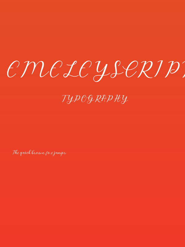 EmeleyScript-Italic Poster
