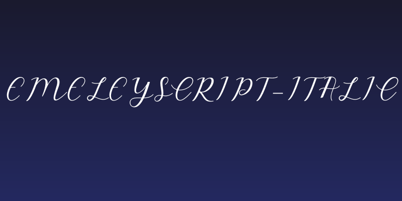 EmeleyScript-Italic Social Header