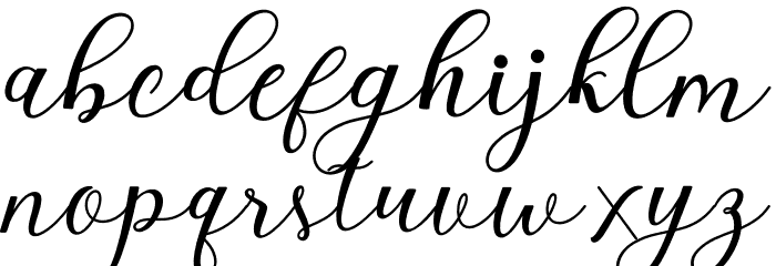 EmeleyScript-Italic Font LOWERCASE