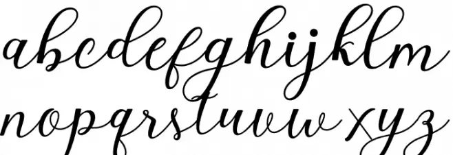 EmeleyScript-Italic Caratteri MINUSCOLO