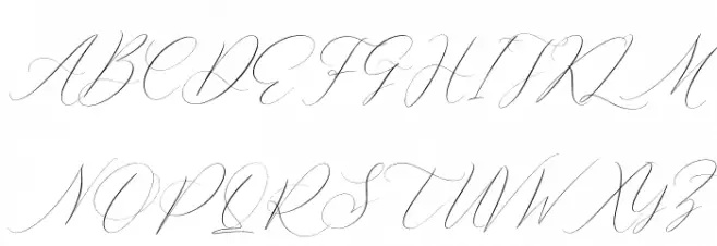 Emelystta Italic Schriftart Groß