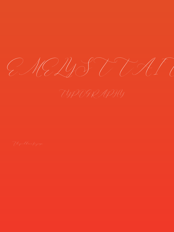 Emelystta Italic Poster