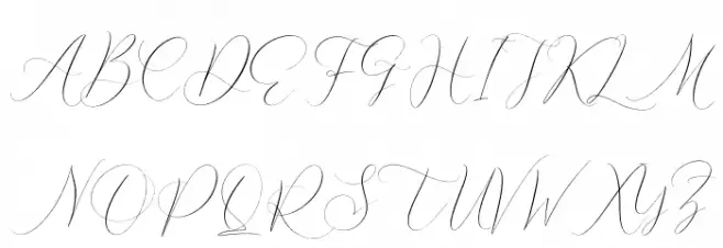 Emelystta Font UPPERCASE