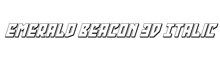 Emerald Beacon 3D Italic  Frei Schriftart Herunterladen