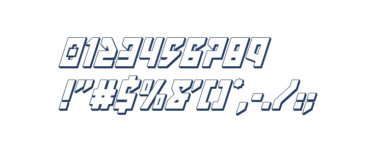 Emerald Beacon 3D Italic Other Characters