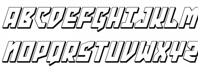 Emerald Beacon 3D Italic Polices MAJUSCULES
