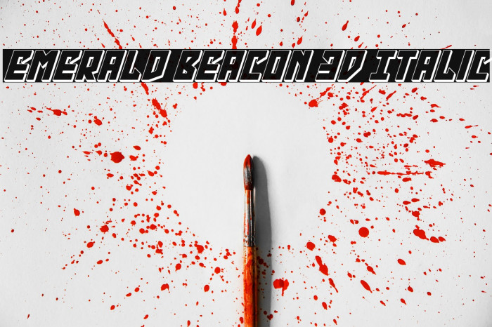 Emerald Beacon 3D Italic Example 1