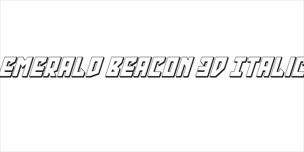 Emerald Beacon 3D Italic Logo