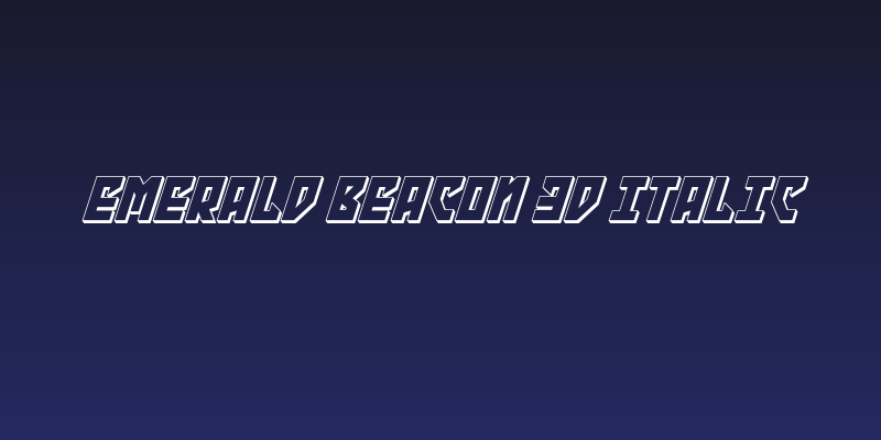 Emerald Beacon 3D Italic Social Header