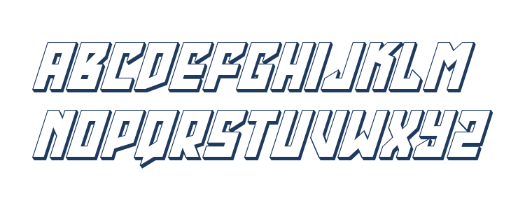 Emerald Beacon 3D Italic Lowercase