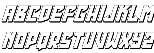 Emerald Beacon 3D Italic 字体 小写