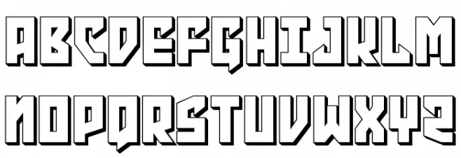 Emerald Beacon 3D Font Litere mari