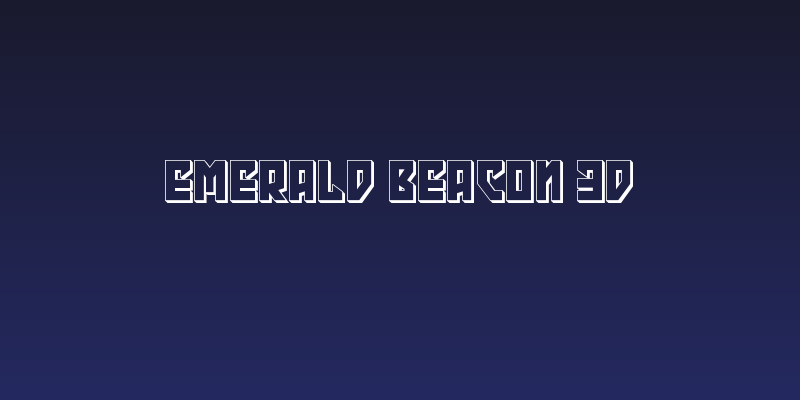 Emerald Beacon 3D Social Header