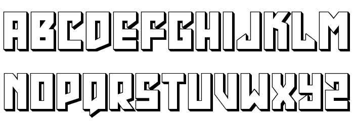 Emerald Beacon 3D Font LOWERCASE