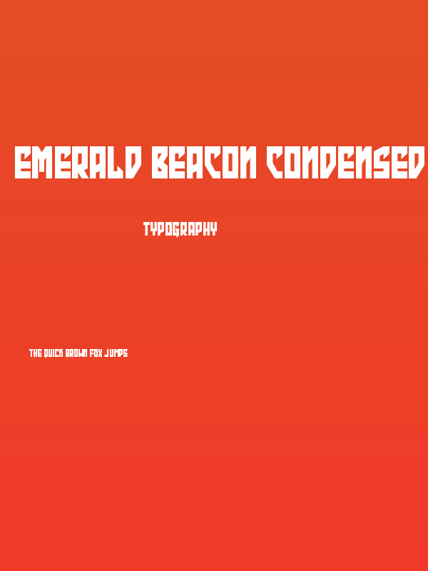 Emerald Beacon Condensed Poster