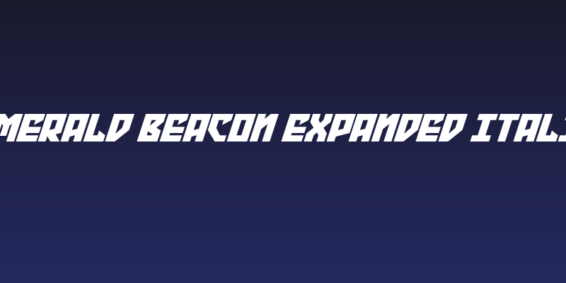 Emerald Beacon Expanded Italic Social Header