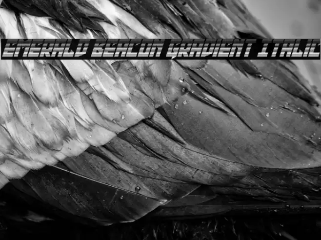 Emerald Beacon Gradient Italic Font examples