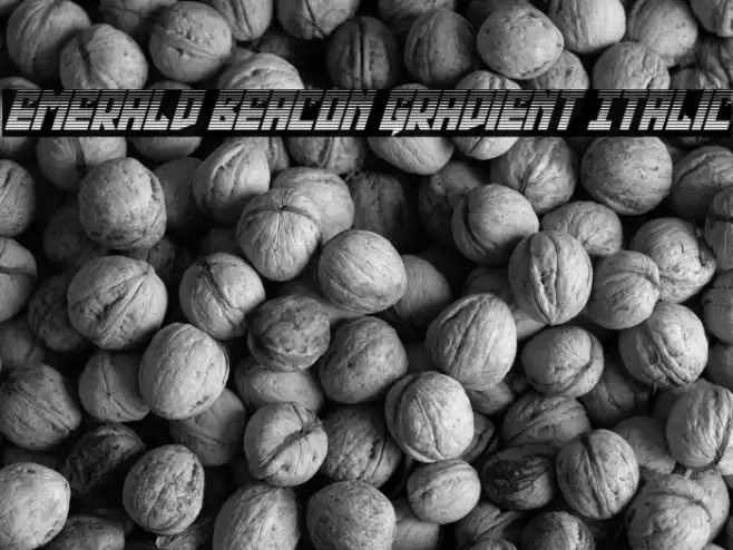 Emerald Beacon Gradient Italic Font examples