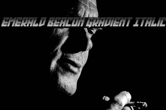 Emerald Beacon Gradient Italic Example 3