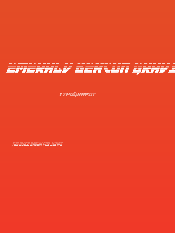 Emerald Beacon Gradient Italic Poster