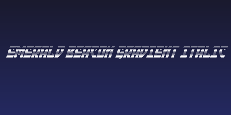 Emerald Beacon Gradient Italic Social Header