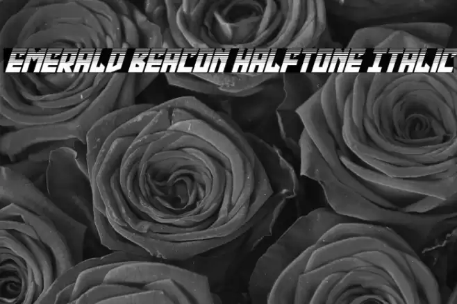 Emerald Beacon Halftone Italic Font examples