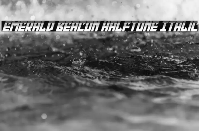 Emerald Beacon Halftone Italic Font examples