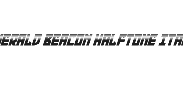 Emerald Beacon Halftone Italic Logo