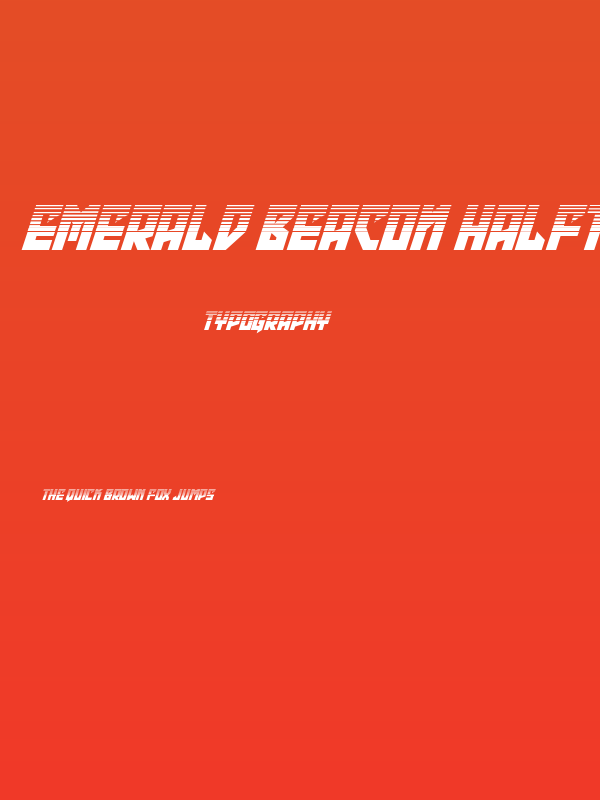 Emerald Beacon Halftone Italic Poster