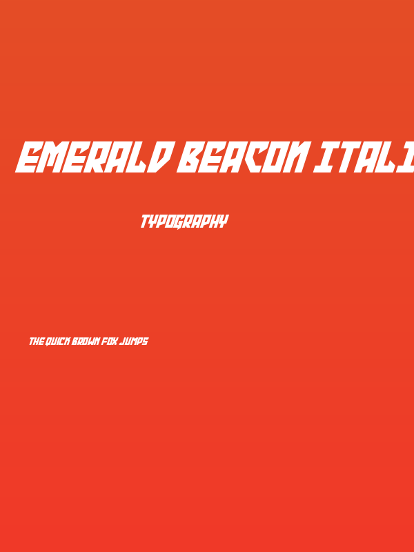 Emerald Beacon Italic Poster