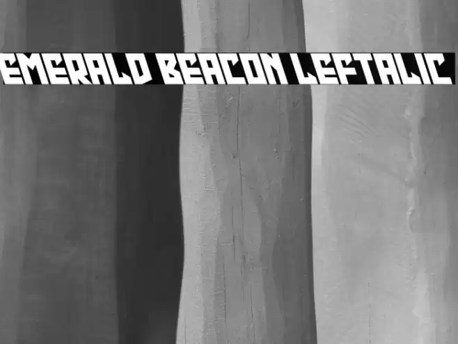 Emerald Beacon Leftalic Font examples
