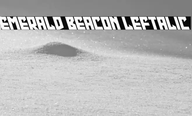 Emerald Beacon Leftalic Font examples