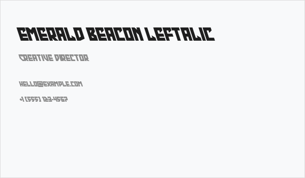 Emerald Beacon Leftalic Business Card