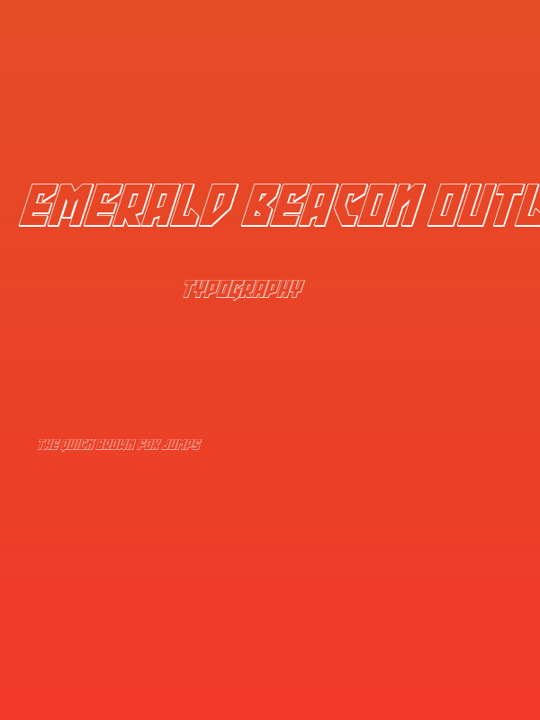 Emerald Beacon Outline Italic Poster