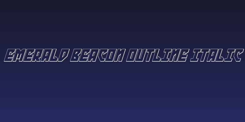 Emerald Beacon Outline Italic Social Header